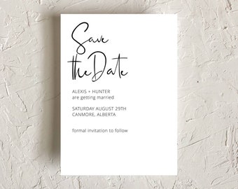 Minimalist Save the Date Card | Custom Save the Date | Wedding Save the Date Card | Wedding Announcement Card | Modern Save the Date Card