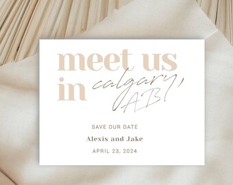 Minimalist Save the Date Card | Custom Save the Date Wedding Card | Modern Save the Date Invitation | Wedding Invitation | Minimalist Invite