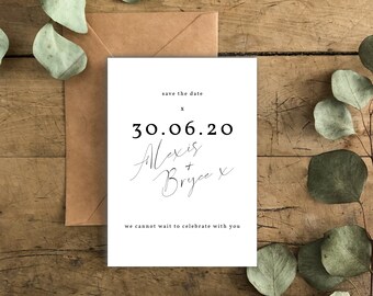 Minimalist Save the Date Card | Wedding Save the Date | Custom Save the Date Card | Modern Save the Date Card | Wedding Announcement