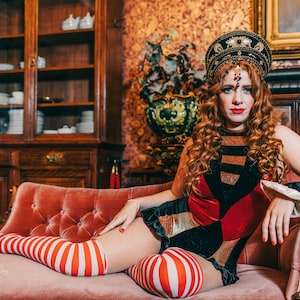 Velvet Ringmaster inspired leotard performer Costume