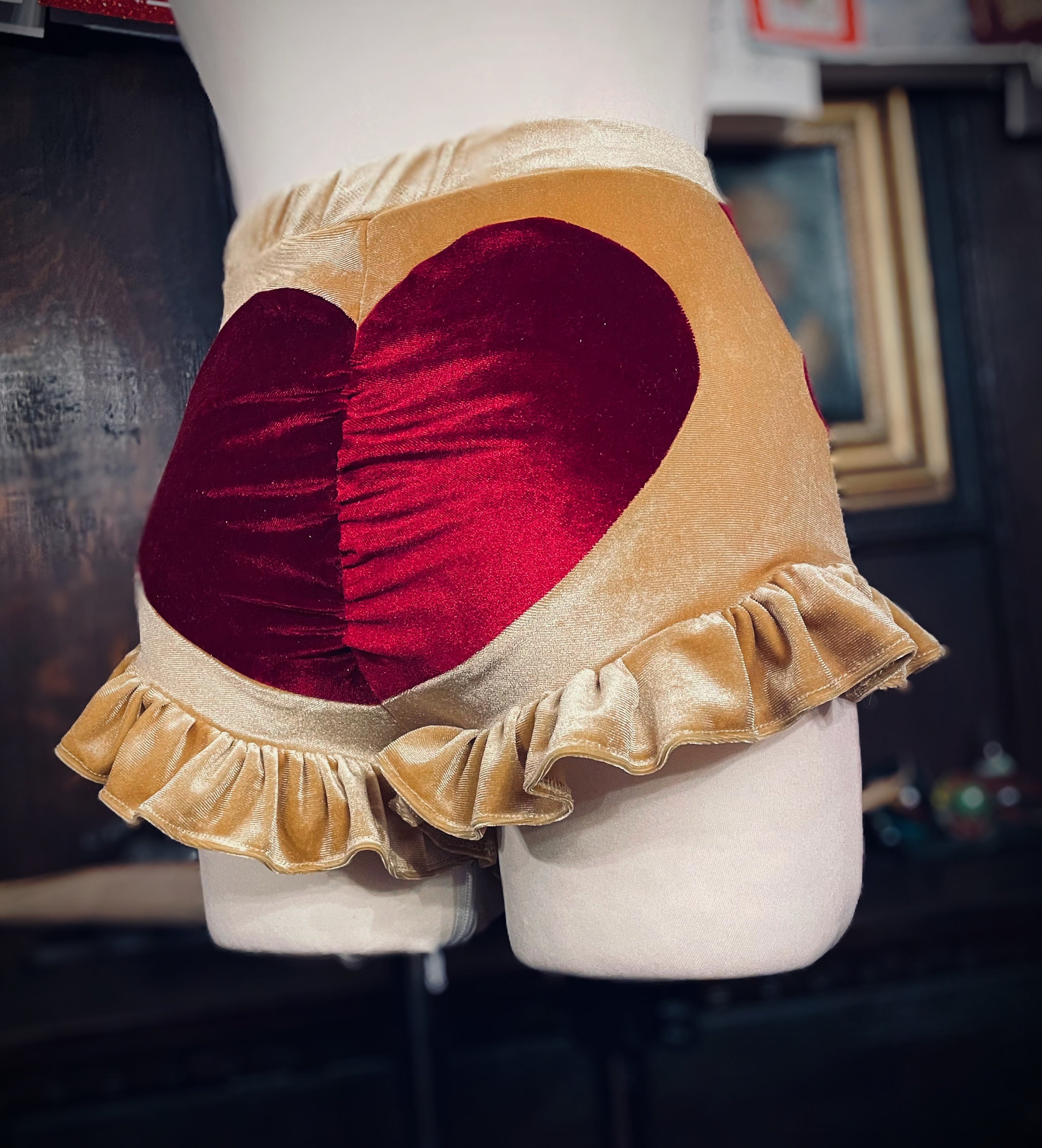 Love Bum Velvet Knickers Etsy UK