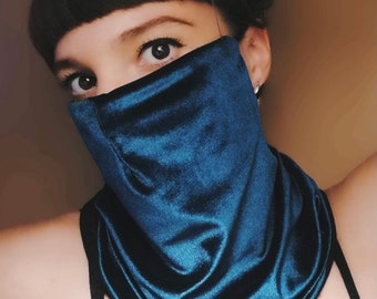 Velvet face scarf