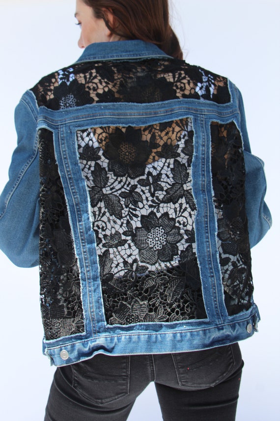Black jean jacket 3xl new arrivals