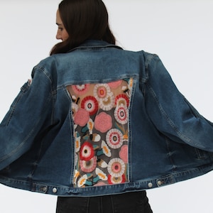2XL Create your own unique denim and lace jacket, one of a kind, made to order, jean jacket, gift for mom, gift for sister, gift for friend