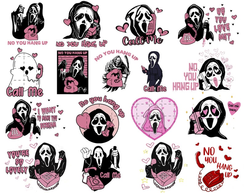30 Valentine Ghostface SVG Bundle Ghostface Calling PNG No - Etsy