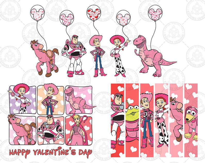 7 Valentine Cartoon Png Bundle Toy Story Valentine Png - Etsy