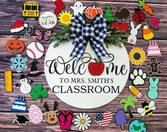 Classroom Door Decor | Interchangeable Sign | Classroom Welcome | Teacher Sign | Teacher Gift | Classroom Decor | End of Year Teacher Gift