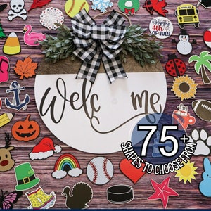 Interchangeable Door Hanger | Interchangeable Welcome Sign | Front Door Decor | Door Wreath | Home Decor | Seasonal Door Hanger