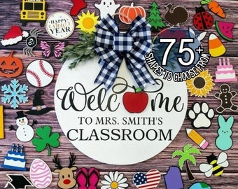 Classroom Door Decor | Interchangeable Sign | Classroom Welcome | Teacher Sign | Teacher Gift | Classroom Decor | End of Year Teacher Gift