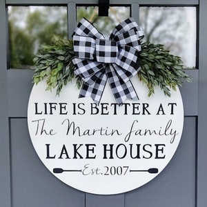 Lake House Front Door Decor | Lake House | Lake House Wreath | Welcome To Our Lake house | Lake House Sign | Custom Lake House Sign