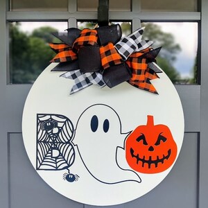 Halloween Door Decor | Boo | Halloween Wreath | Fall Wreath | Welcome Door Hanger | Halloween Decor | Door Wreath | Housewarming Gift
