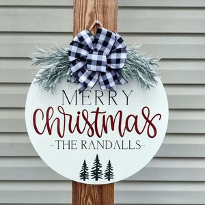 Christmas Front Door Decor | Christmas Wreath | Door Hanger | Christmas Decor | Merry Christmas | Home Decor
