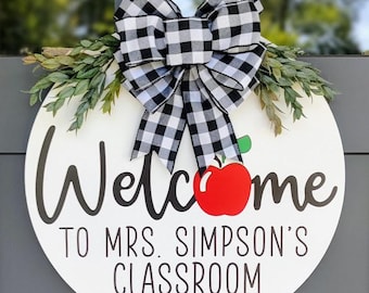 Classroom Door Decor | Welcome To Our Classroom Sign | Teacher&#39;s Name Sign | Classroom Sign | Teacher Gift | Classroom Decor |