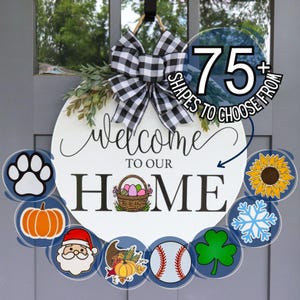 Interchangeable Door Hanger | Interchangeable Welcome Sign | Front Door Decor | Door Wreath | Home Decor | Seasonal Door Hanger
