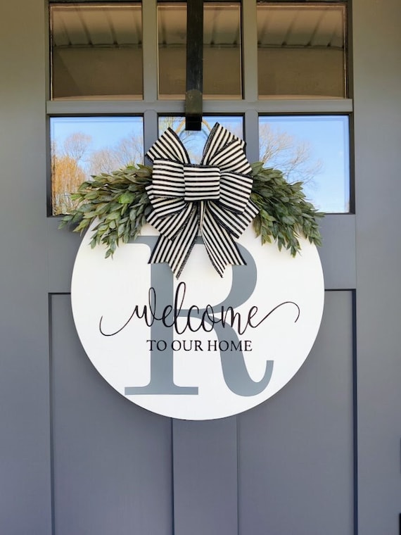 Personalized Last Name Sign | Front Door Decor | Welcome Sign | Door Wreath | Family Name Sign | Door Hanger | Customized Sign | Est Sign