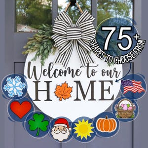 Interchangeable Door Hanger | Interchangeable Welcome Sign | Front Door Decor | Door Wreath | Home Decor | Seasonal Door Hanger