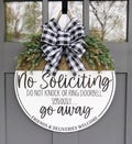 Front Door Decor | No Soliciting Sign | Year Round Wreath | Funny Front Door Sign | Front Door Sign | Front Door Hanger | Front Door Wreath