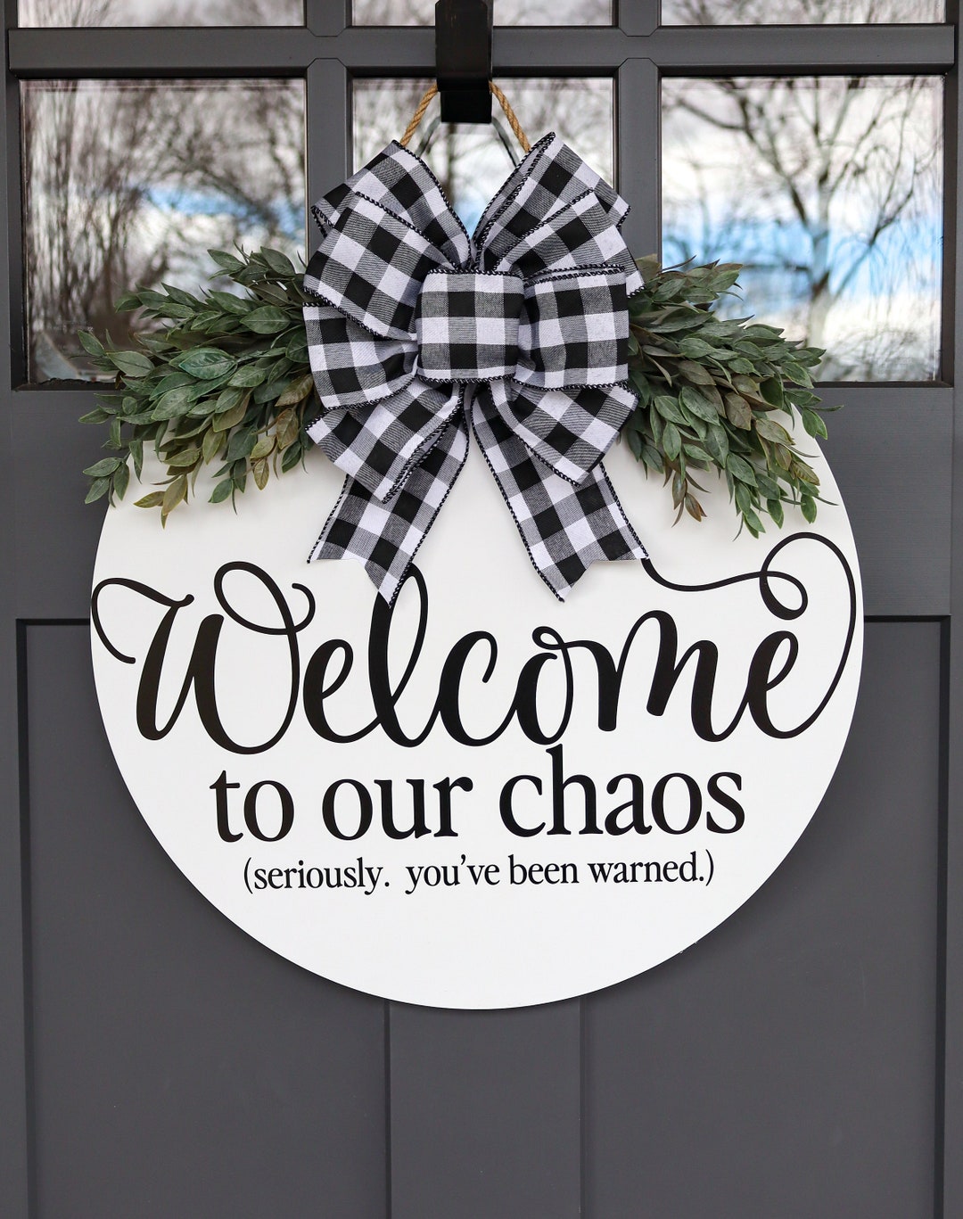 Funny Front Door Sign Funny Sign Door Hanger Door Wreath