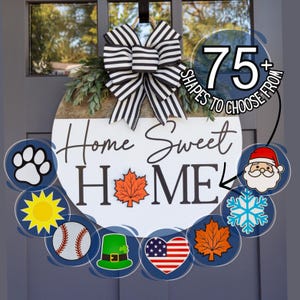 Interchangeable Door Hanger | Interchangeable Welcome Sign | Front Door Decor | Door Wreath | Home Decor | Seasonal Door Hanger