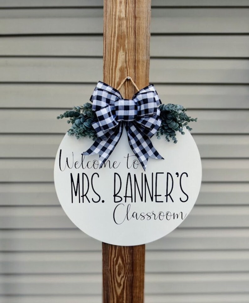 Teacher Name Sign Classroom Door Decor Personalized | Etsy