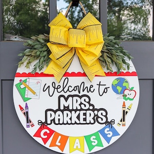 Classroom Door Decor | Classroom Teacher Name Sign | Classroom Welcome | Teacher Sign | Teacher Gift | Classroom Decor | Teacher Gift