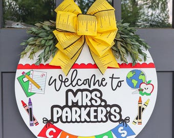 Classroom Door Decor | Classroom Teacher Name Sign | Classroom Welcome | Teacher Sign | Teacher Gift | Classroom Decor | Teacher Gift
