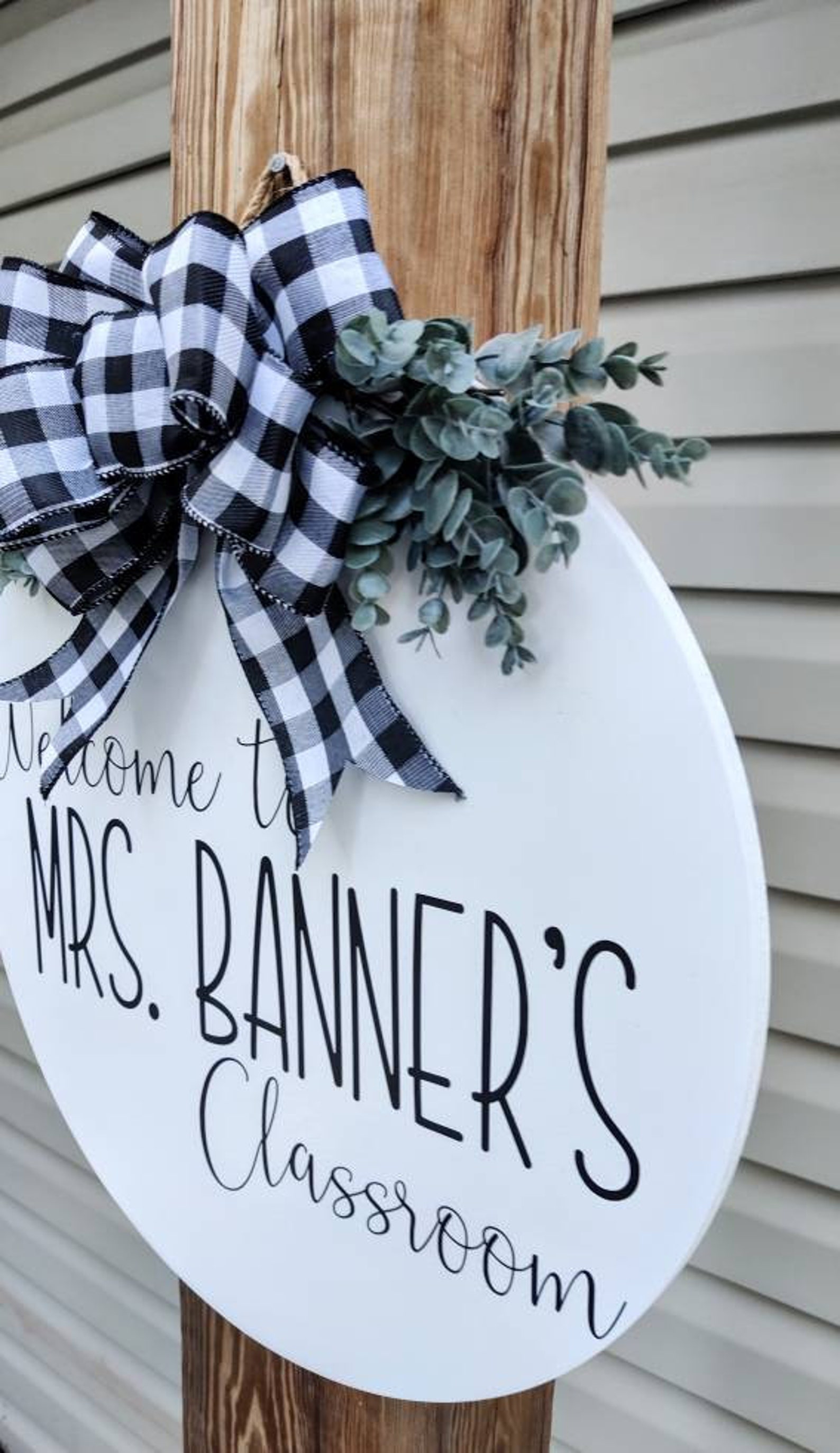 Teacher Name Sign Classroom Door Decor Personalized | Etsy