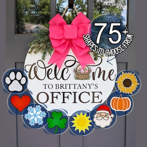 Interchangeable Office Welcome Sign | Interchangeable Wooden Sign | Welcome To My Office | Office Door Decor | Home Decor |