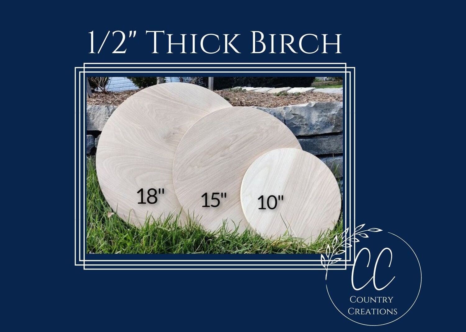 Wood Circles 12 inch 1/2 inch Thick, Unfinished Birch Plaques, Pack of 5 Wooden  Circles for Crafts and Blank Sign Rounds, by Woodpeckers 