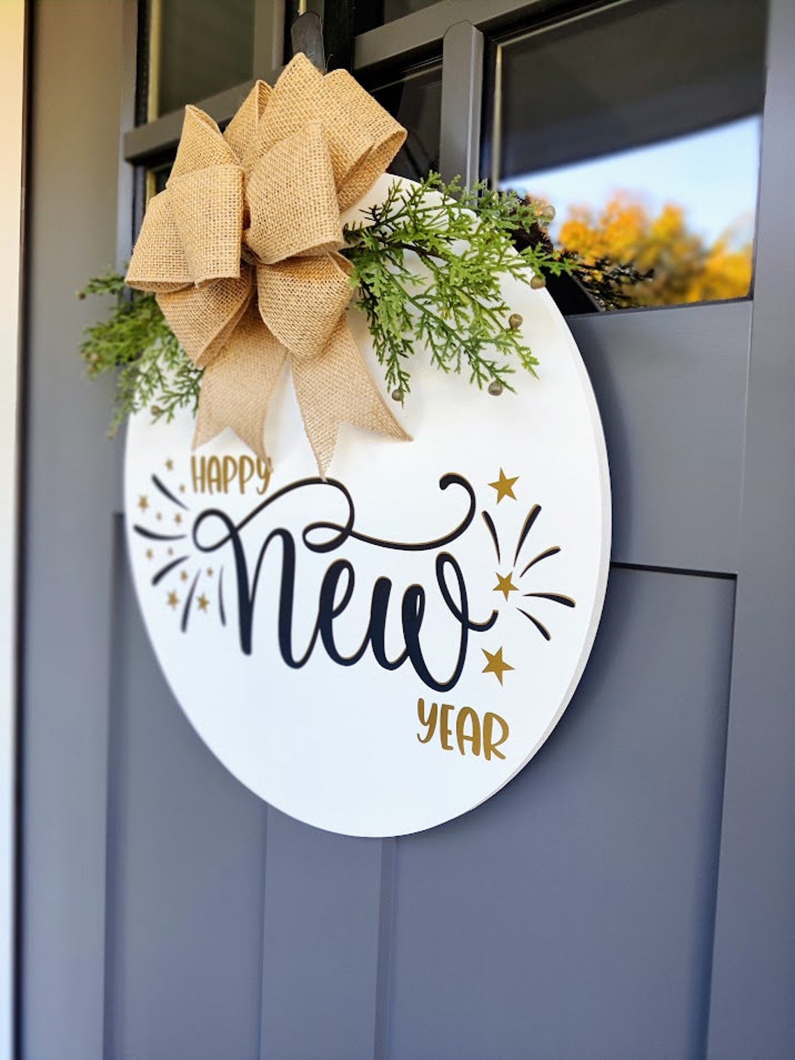New Years Front Door Decor | Happy New Years | 2026 | Winter Wreath ...