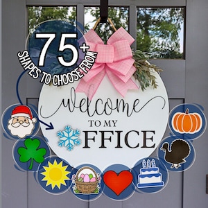 Interchangeable Office Welcome Sign | Interchangeable Wooden Sign | Welcome To My Office | Office Door Decor | Home Decor |