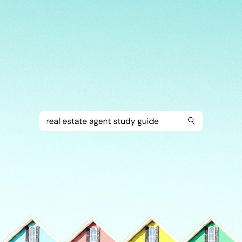 Real Estate Agent Study Guide Real Estate Study Guide Real Etsy