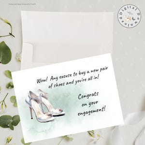 Bridal shower printable card, Engagement card, Funny bride-to-be card, Congratulations for bride, Digital download engagement card