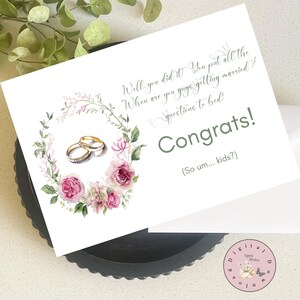 5x7 druckbare Hochzeitskarte, Glückwunschkarte Hochzeit, Digitaler Download print zu Hause Hochzeitskarte