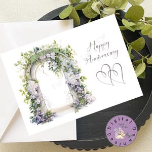 Biglietto di anniversario stampabile, biglietto di auguri per il 25° anniversario, biglietto di auguri per il 50° anniversario, download digitale, biglietto da stampare a casa 5x7