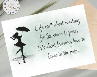 5x7 Printable Card, Encouragement Card, Thinking of you, Digital download, Print from home