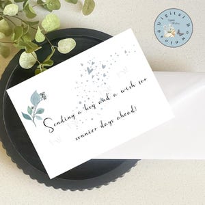 Carte de rétablissement imprimable, téléchargement numérique, carte « Pensez à vous », convient à toutes les personnes malades, en convalescence ou confrontées à des difficultés.