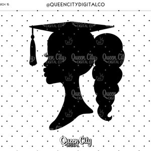 Graduation Girl Silhouette SVG + PNG | Class of 2025 | Personal & Commercial Use