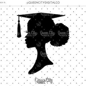Graduation Girl Silhouette SVG + PNG | Class of 2025 | Personal & Commercial Use