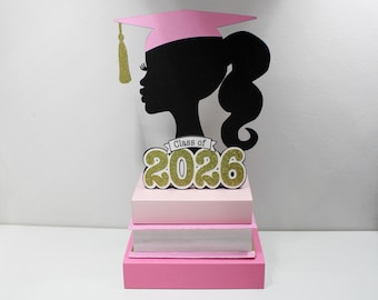 Graduation Party Centerpiece | Graduation Girl Silhouette Toppper | Class of 2026