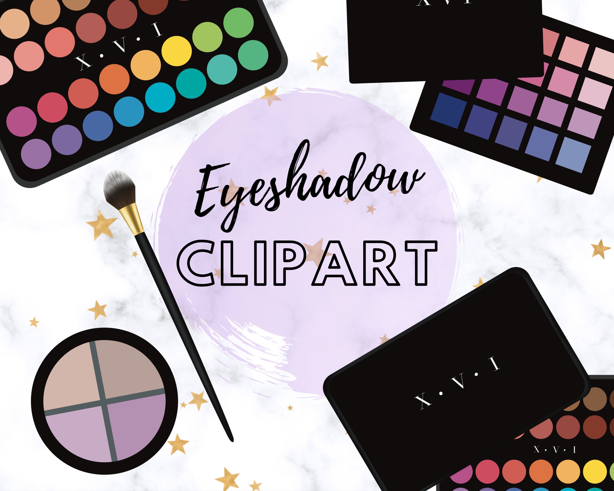 Eyeshadow Clipart 5 PNG Makeup Clipart Eyeshadow Planner Etsy
