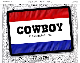 Cowboy Font | A-Z | COMMERCIAL USE