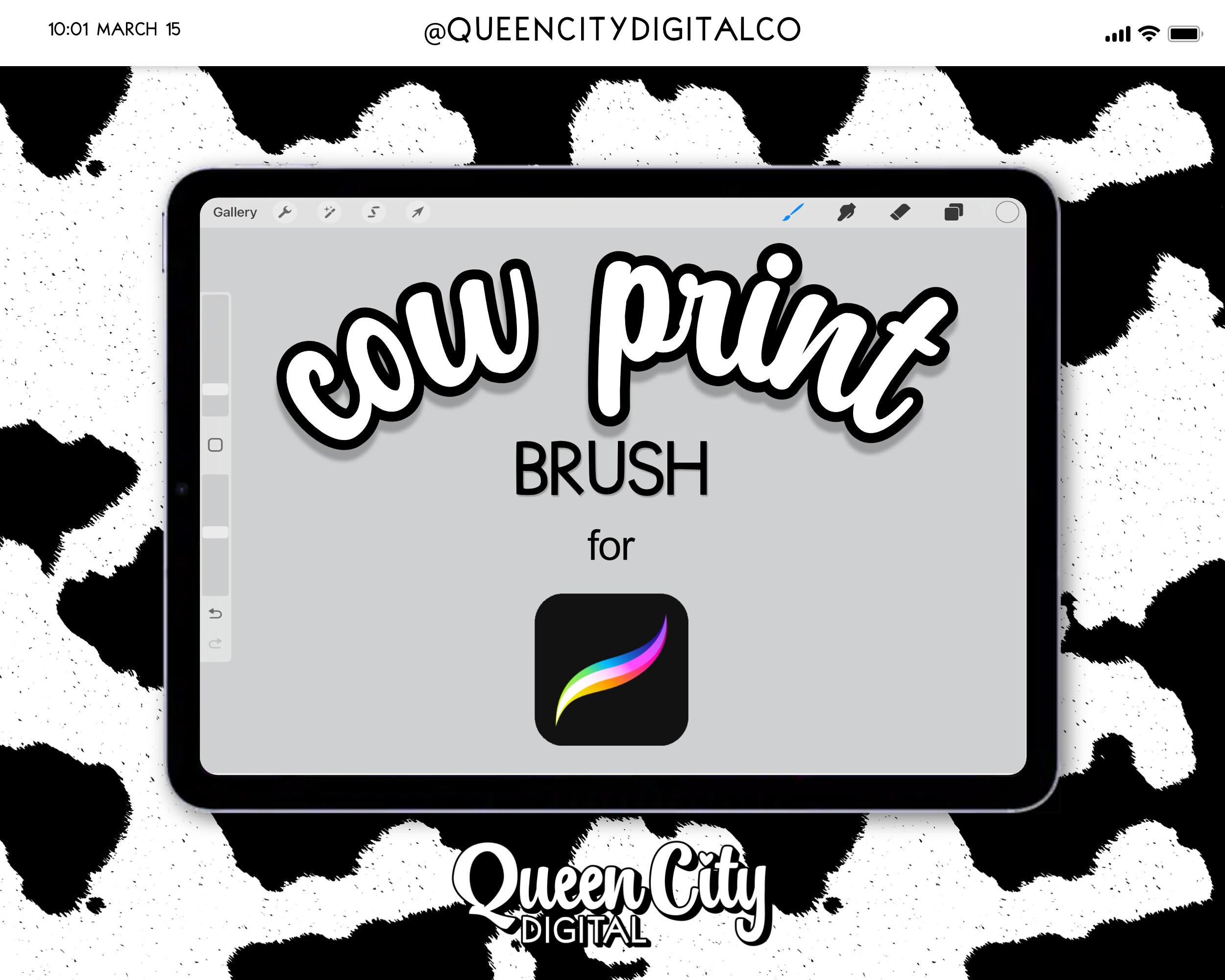 Cow Print Texture Brush for Procreate (commercial Use) - Etsy
