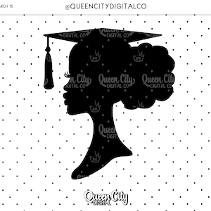 Graduation Girl Silhouette SVG + PNG | Class of 2025 | Personal & Commercial Use