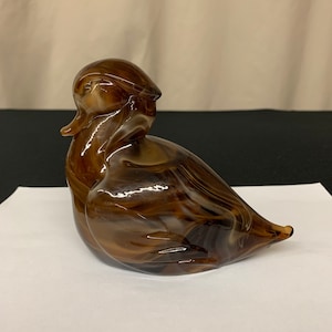 Heisey By Imperial Caramel Slag Wood, Mother Duck