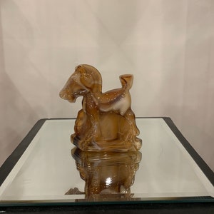 Heisey By Imperial Caramel Slag Plug Oscar Horse