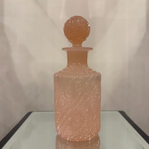 Vallerysthal Pink Swirl Glass Perfume Bottle