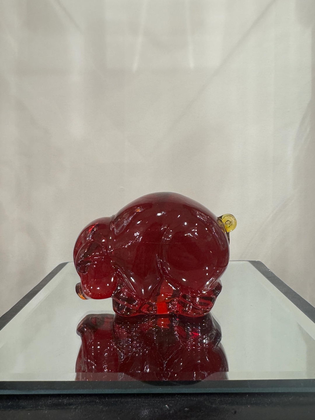 Heisey by Imperial Ruby Red Mama Sow - Etsy