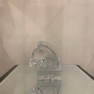 Heisey HCA Clear Horse Head Figurine