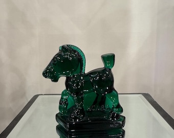 Heisey by Imperial Emerald Green Plug Horse, HCA